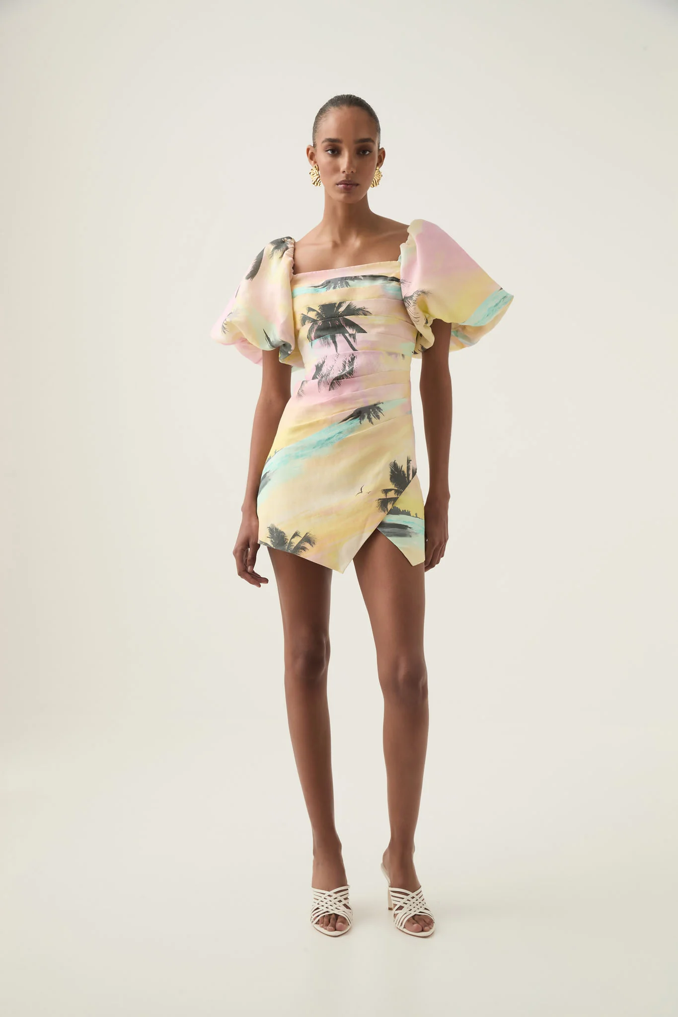 Paradise Wrap Front Mini Dress