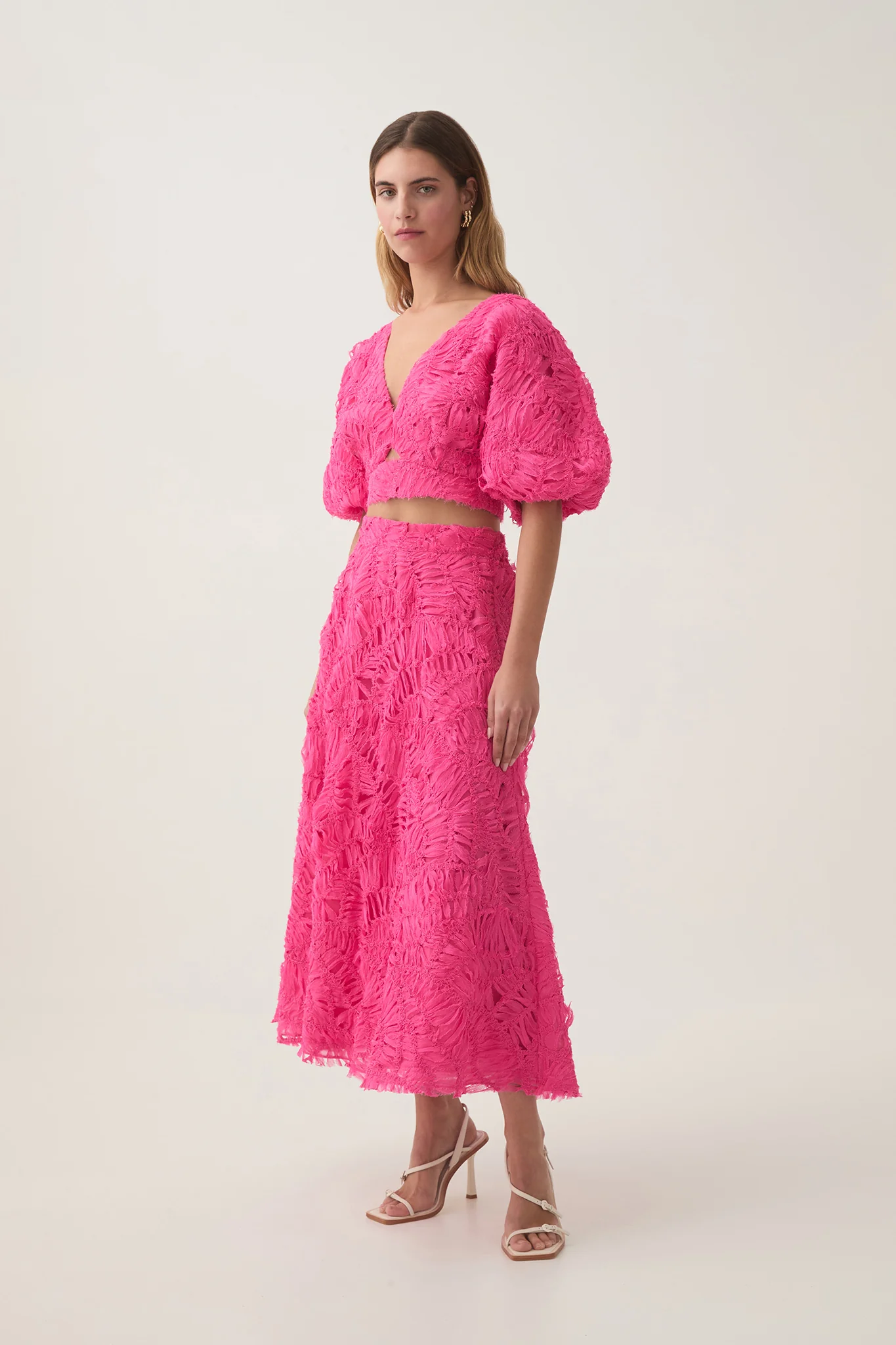 Florential Textured Midi Skirt