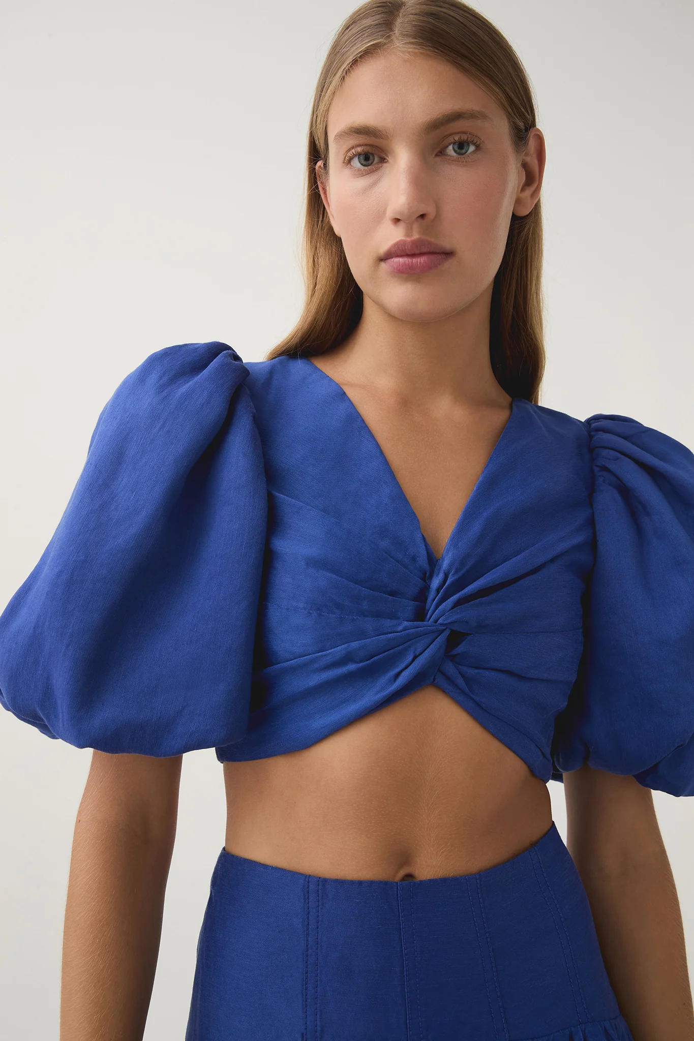 Reverb Puff Sleeve Cropped Top