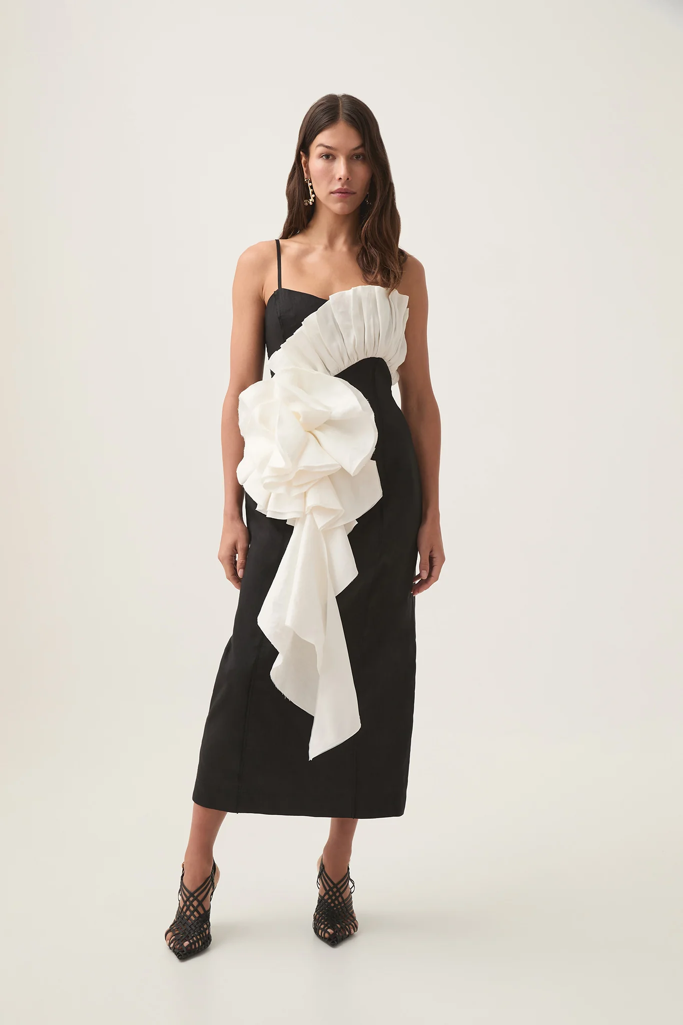 Parallels Spiral Midi Dress