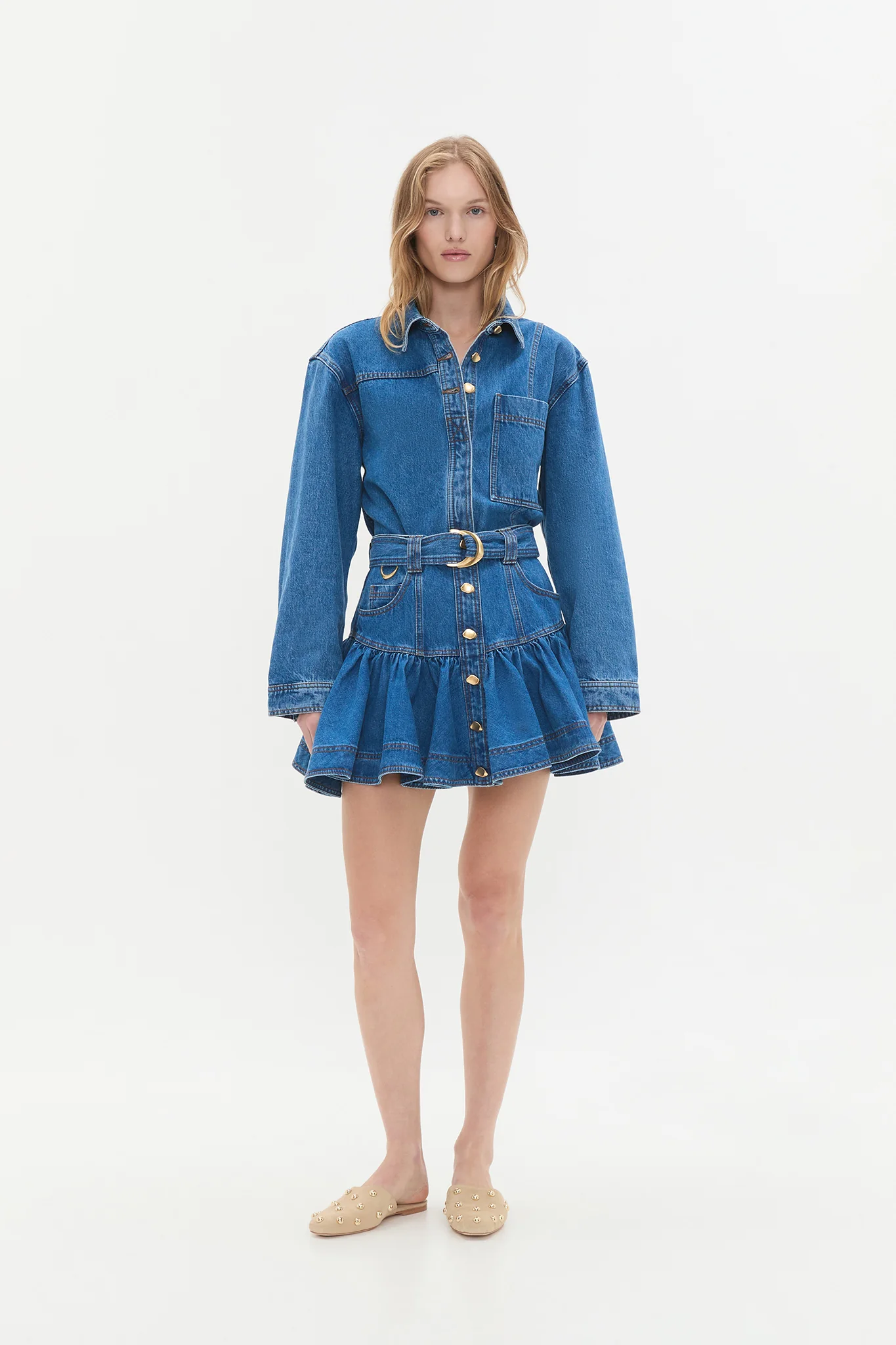 Elena Denim Mini Skirt