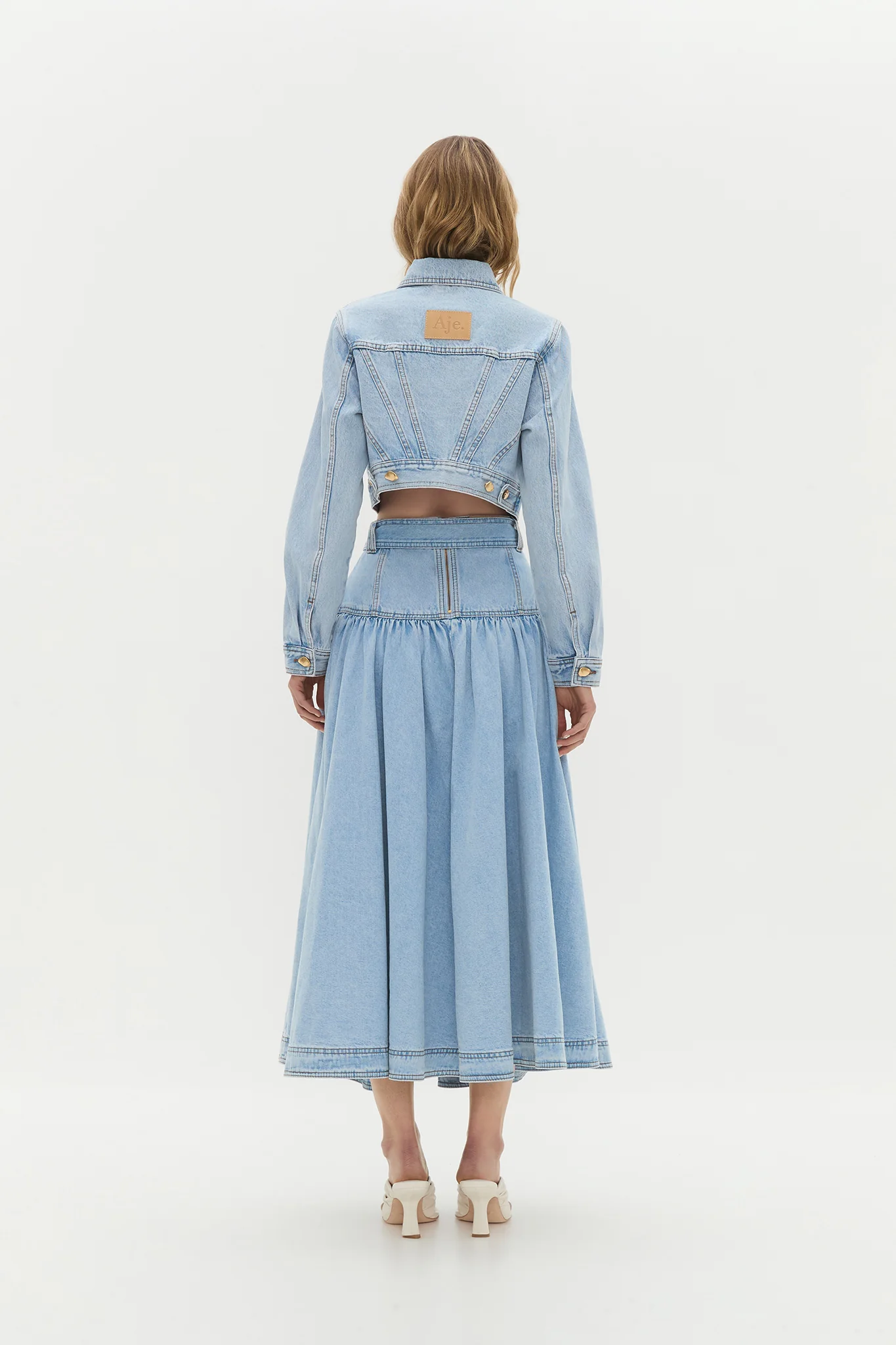 Elena Denim Midi Skirt