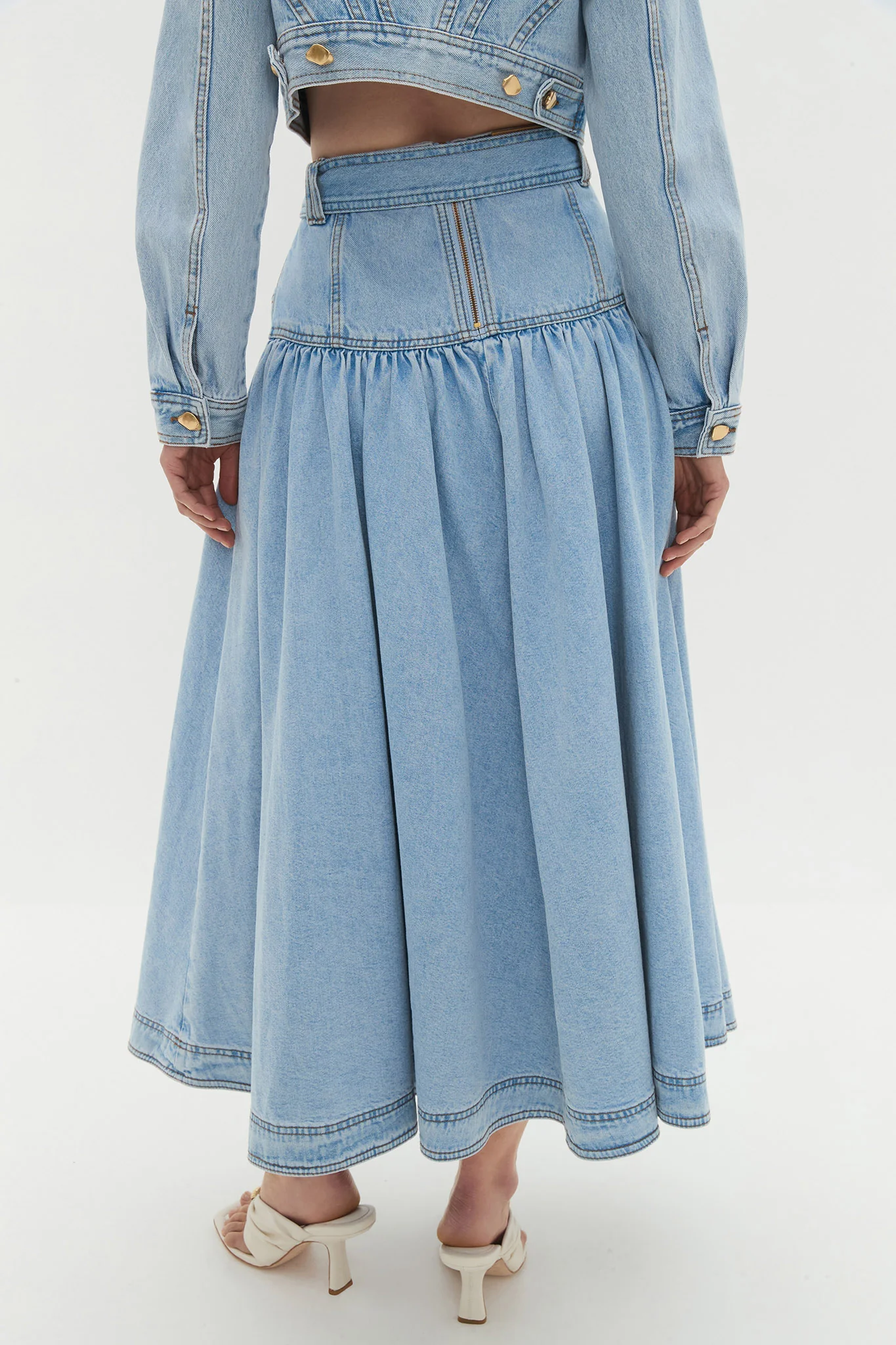 Elena Denim Midi Skirt