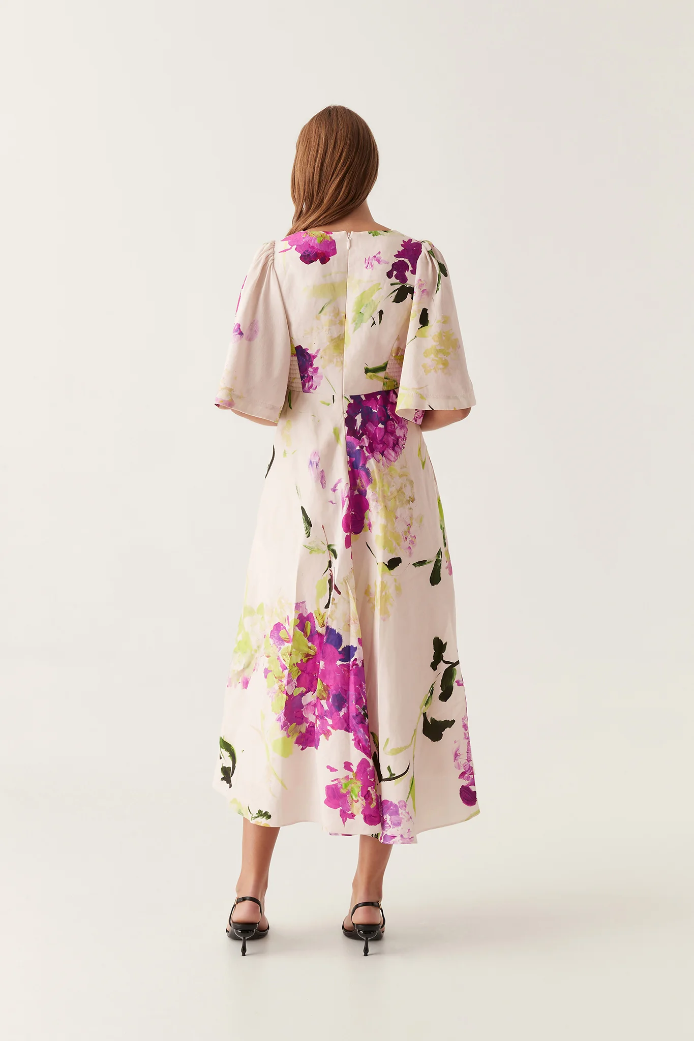 Gilda Bell Sleeve Midi Dress