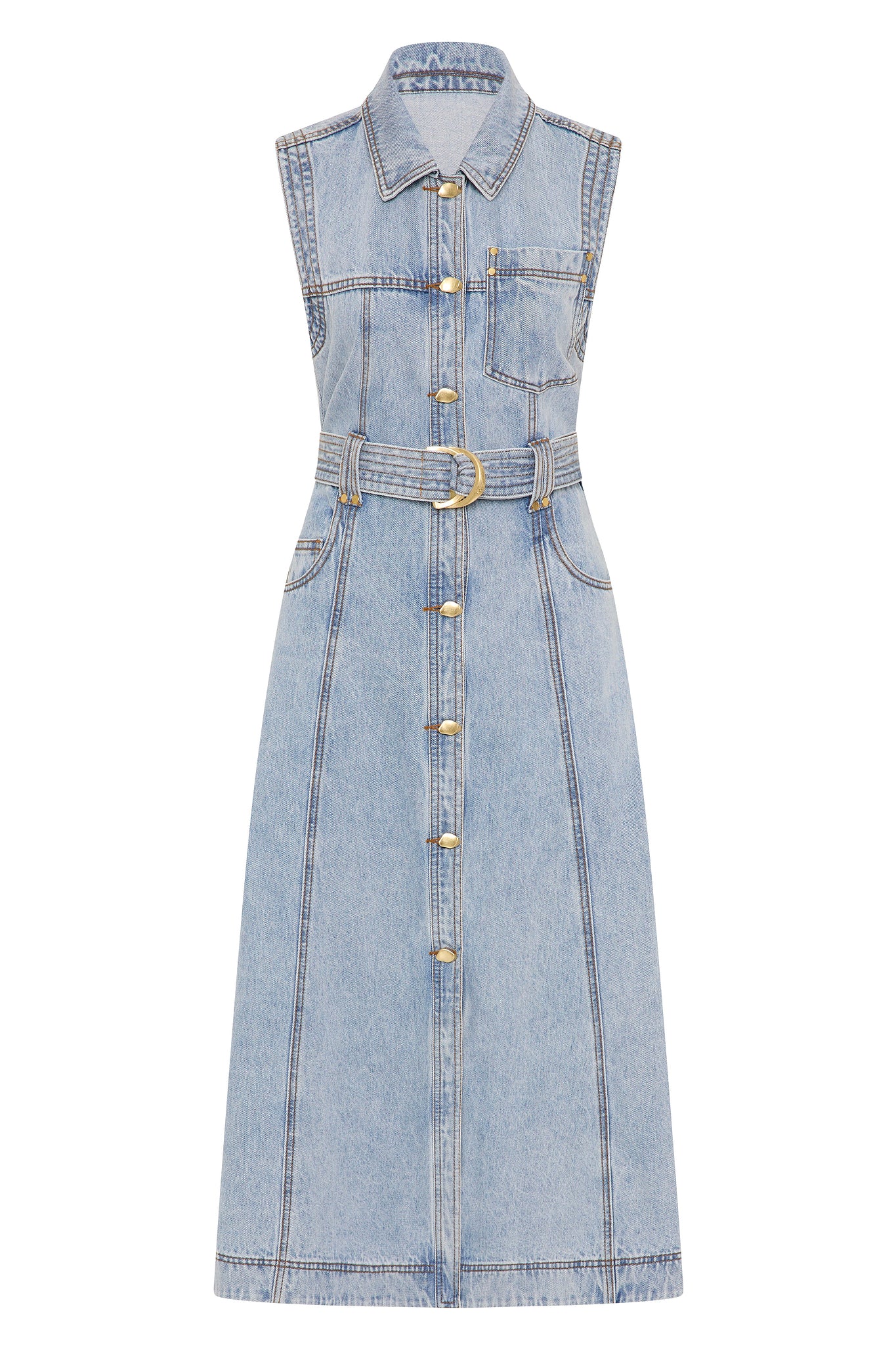 Ray Denim Midi Dress